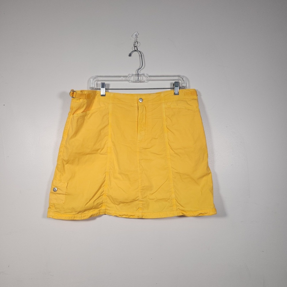 FRESH PRODUCE Cargo Skort Womens L Yellow Cotton Blend Casual Summer Mini Skirt